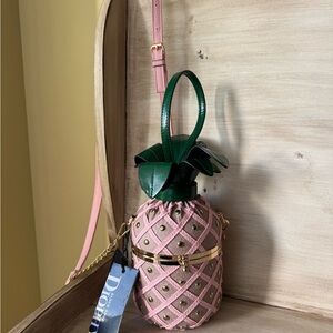 NWT Diophy Pink Pineapple Crossbody Bag